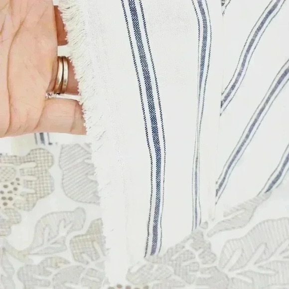 Anthropologie Drew Open front Striped fringe Women's Blazer M - Picture 5 of 8